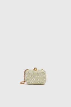 ERMANNO SCERVINO Micro Clutch Jewel In Suede With Crystals