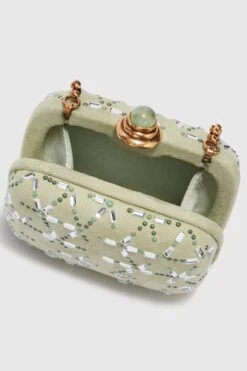 ERMANNO SCERVINO Micro Clutch Jewel In Suede With Crystals -Angelina Store D463W810CTZTM 30212 05