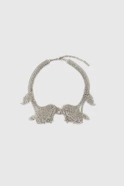 ERMANNO SCERVINO Floral Necklace With Silver Stones