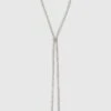 ERMANNO SCERVINO Adjustable Silver Micro Stone Necklace 1 ERMANNO SCERVINO Adjustable Silver Micro Stone Necklace -Angelina Store D463X307XRS PSANCR 01