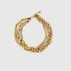 ERMANNO SCERVINO Three-strand Necklace Of Gold Metal Pearls -Angelina Store D463X361PMB ORINBJ 01