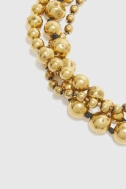 ERMANNO SCERVINO Three-strand Necklace Of Gold Metal Pearls -Angelina Store D463X361PMB ORINBJ 03
