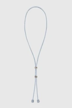ERMANNO SCERVINO Adjustable Denim Print Marocain Necklace