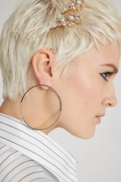 ERMANNO SCERVINO Set Of Three Hoop Earrings With Micro Stones 8 ERMANNO SCERVINO Set Of Three Hoop Earrings With Micro Stones -Angelina Store D463X705MPZ PAINBJ 02