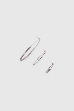 ERMANNO SCERVINO Set Of Three Hoop Earrings With Micro Stones 11 ERMANNO SCERVINO Set Of Three Hoop Earrings With Micro Stones -Angelina Store D463X705MPZ PAINBJ 05