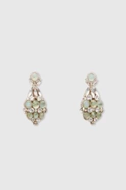 ERMANNO SCERVINO Earrings With Crystals And Semi-precious Stones Light Green