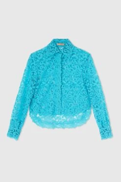 ERMANNO SCERVINO Macrame Lace Boxy Shirt