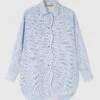 ERMANNO SCERVINO Pure Cotton Over Shirt With Micro Tie Pattern And Sangallo Lace Details -Angelina Store D464K700NTK R4601 01