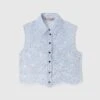 ERMANNO SCERVINO Cropped Sleeveless Blouse With Tie Print And Cock Lace Details -Angelina Store D464K701NTK R4601 01 1d95a040 ea08 4ce4 856b 4e2637cb00a9