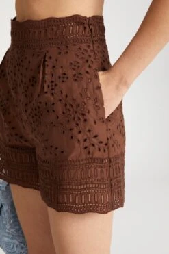 ERMANNO SCERVINO Cotton-blend Shorts In Sangallo Workmanship With A Jour Effect -Angelina Store D464P602RXT 91220 04 221af36c 45a8 4658 9c3c a37ee6b6c449