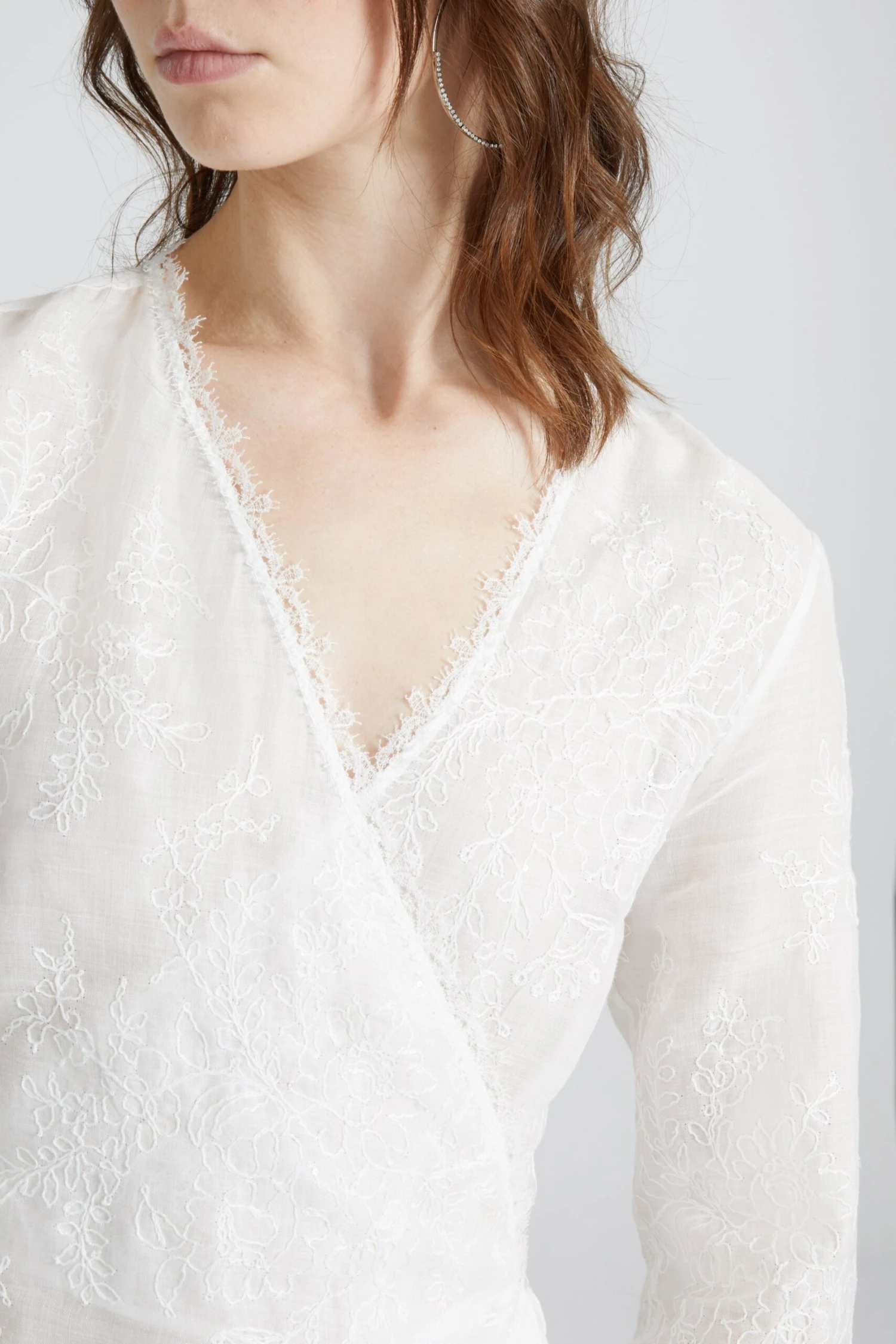 ERMANNO SCERVINO Ramie Kimono Dress With Flounced Skirt And Sleeves 5 ERMANNO SCERVINO Ramie Kimono Dress With Flounced Skirt And Sleeves - Image 3