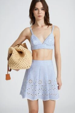 ERMANNO SCERVINO Triangle Top With Tie Print And Sangallo Details -Angelina Store D464Y716NTK R4601 03 1d7f8972 afcf 43d0 bc12 d156877b512d