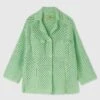 ERMANNO SCERVINO Caban In Crochet Cotton Knit, Buttons And Front Pockets