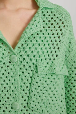 ERMANNO SCERVINO Caban In Crochet Cotton Knit, Buttons And Front Pockets -Angelina Store D465D702FMUJH 30221 04 02d51b8f e978 4d23 8642 b90210201db0