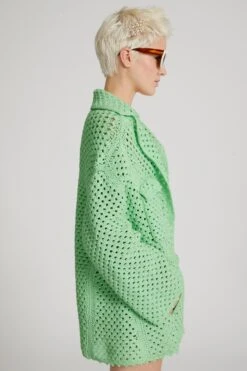 ERMANNO SCERVINO Caban In Crochet Cotton Knit, Buttons And Front Pockets -Angelina Store D465D702FMUJH 30221 05 cf7c5602 33f7 43f9 80bf af61df333d2f