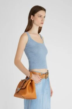 ERMANNO SCERVINO Pure Cashmere Top With Pearl Stitch Weave -Angelina Store D465L345NKM M4607 03