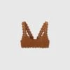 ERMANNO SCERVINO Brown Bra In Pure Cotton Handmade 2 ERMANNO SCERVINO Brown Bra In Pure Cotton Handmade -Angelina Store D465L349FMTJJ 91230 01