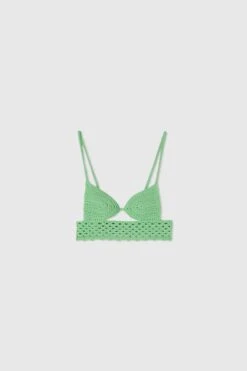 ERMANNO SCERVINO Pure Cotton Crochet Bra