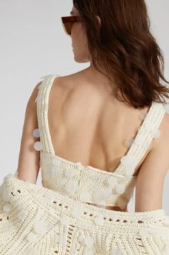 ERMANNO SCERVINO Cotton Knit Bra With Sequins -Angelina Store D465L718CPSQE 10105 05