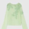 ERMANNO SCERVINO Cashmere Sweater With Long Sleeves And Three-dimensional Floral Embroidery Made By Hand -Angelina Store D465M717RPYI 30221 01