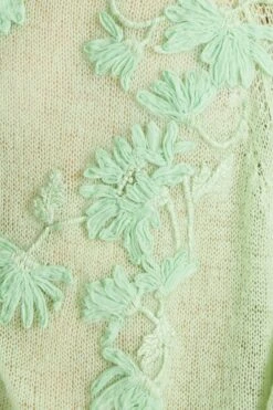 ERMANNO SCERVINO Cashmere Sweater With Long Sleeves And Three-dimensional Floral Embroidery Made By Hand -Angelina Store D465M717RPYI 30221 05