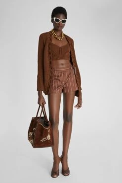 ERMANNO SCERVINO Pure Cotton Cardigan With Hand-made Crochet Details And Crystal Pin -Angelina Store D465N314OQI 91230 03