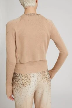 ERMANNO SCERVINO Knitted Cotton Cardigan With Hand-embroidered Micro Crystals -Angelina Store D465N700RRXV 41112 05 2376dd9a 9b04 4f6d 9234 04db02f7e8c3