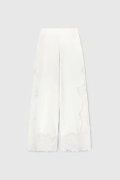 ERMANNO SCERVINO Viscose Blend Cropped Trousers With Lace