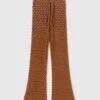 ERMANNO SCERVINO Brown Trousers In Pure Cotton With Hand-made Crochet Work -Angelina Store D465P304FMTJJ 91230 01