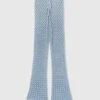 ERMANNO SCERVINO Light Blue Trousers In Pure Cotton With Hand-made Crochet Work -Angelina Store D465P304FMTJJ M4605 01