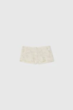 ERMANNO SCERVINO Cotton Knit Shorts With Sequins