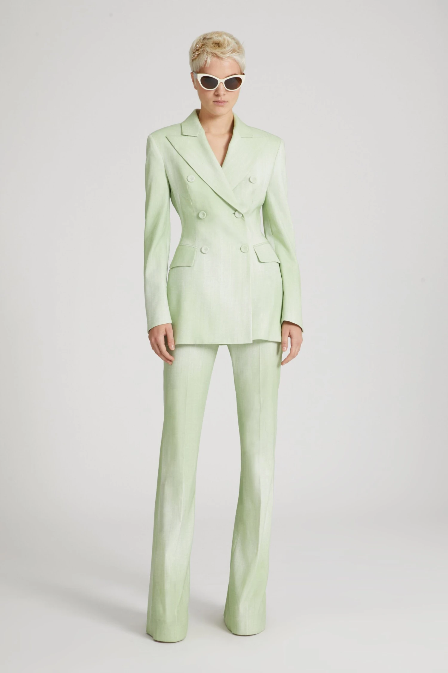 ERMANNO SCERVINO Double-breasted Jacket In Viscose Marocain With Denim Print 4 ERMANNO SCERVINO Double-breasted Jacket In Viscose Marocain With Denim Print - Image 2