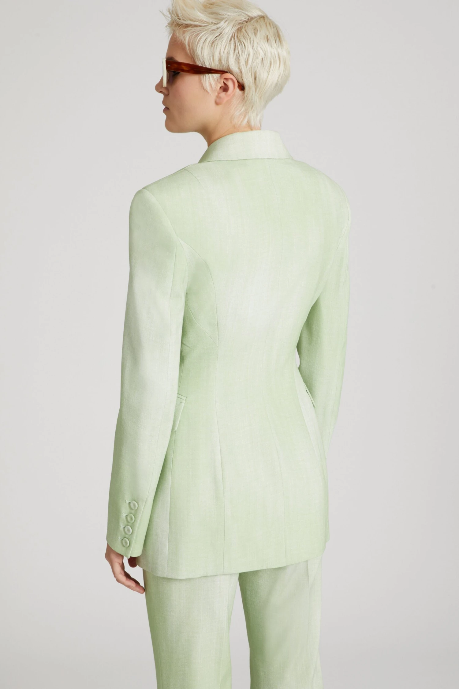 ERMANNO SCERVINO Double-breasted Jacket In Viscose Marocain With Denim Print 7 ERMANNO SCERVINO Double-breasted Jacket In Viscose Marocain With Denim Print - Image 5