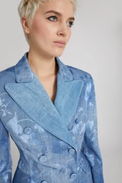 ERMANNO SCERVINO Double-breasted Jacket In Devore Viscose With Rose Motif, With Denim Print 10 ERMANNO SCERVINO Double-breasted Jacket In Devore Viscose With Rose Motif, With Denim Print -Angelina Store D466I722YSH S4217 05 403dbef4 fbe2 4869 aa6f a1cf921a23ff