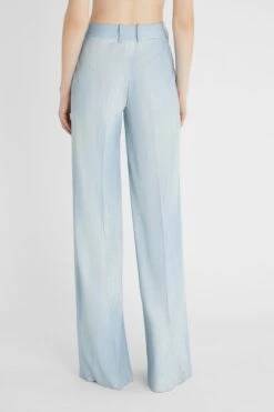 ERMANNO SCERVINO Palazzo Trousers In Marocain Light Denim Print 10 ERMANNO SCERVINO Palazzo Trousers In Marocain Light Denim Print -Angelina Store D466P308EMY S4612 04