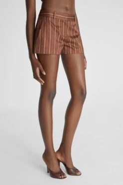ERMANNO SCERVINO Satin Shorts With Pinstripe Print 9 ERMANNO SCERVINO Satin Shorts With Pinstripe Print -Angelina Store D466P324USZ S4634 03
