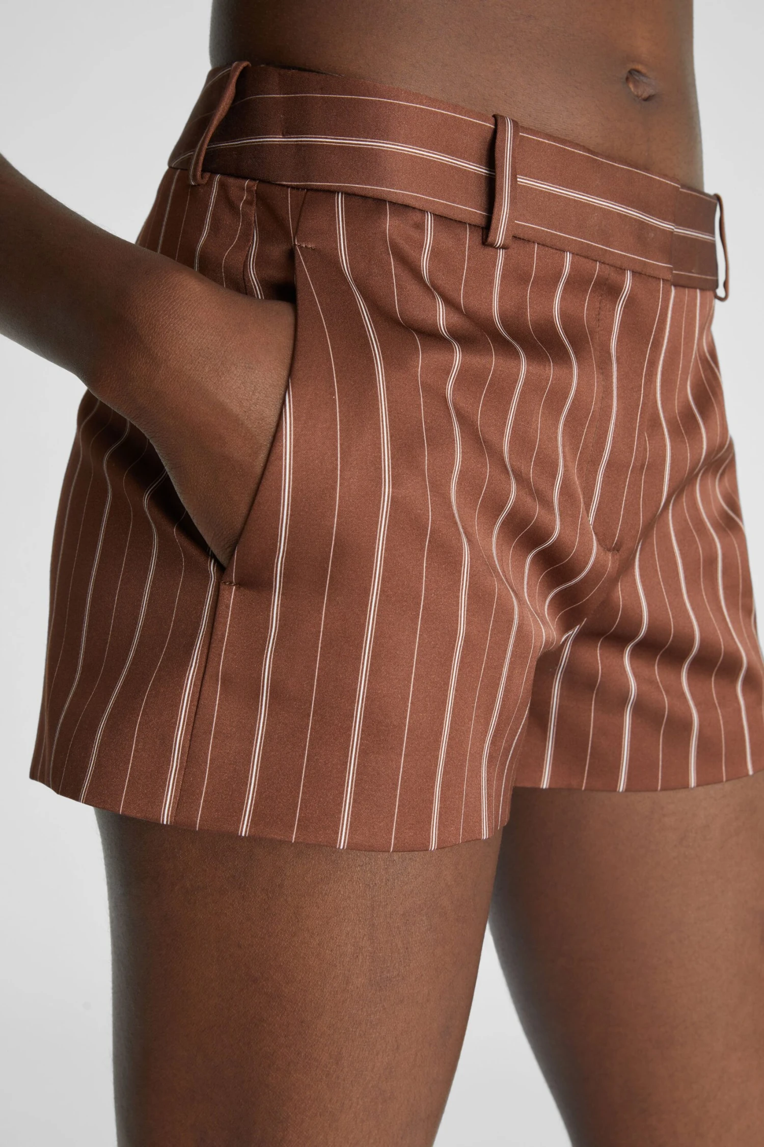 ERMANNO SCERVINO Satin Shorts With Pinstripe Print 7 ERMANNO SCERVINO Satin Shorts With Pinstripe Print - Image 5