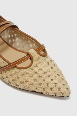 ERMANNO SCERVINO Rafia Ballerina With Crossed Straps -Angelina Store D468Z400RDM 30815 05
