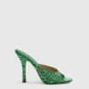 ERMANNO SCERVINO Silk Satin Mule With Shaded Crystals