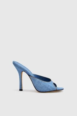 Angelina Store 24 ERMANNO SCERVINO Jeans-effect Silk Satin Mule