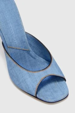 ERMANNO SCERVINO Jeans-effect Silk Satin Mule -Angelina Store D468Z430EMY S4217 05
