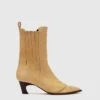 ERMANNO SCERVINO New Suede Texan Boot With Comma Heel And Side Elastic 1 ERMANNO SCERVINO New Suede Texan Boot With Comma Heel And Side Elastic -Angelina Store D468Z751DIW 61010 01