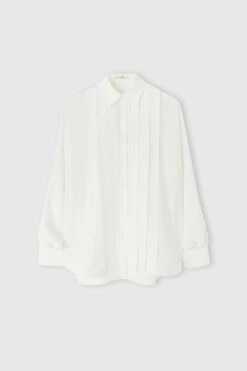 ERMANNO SCERVINO Pure Silk Shirt With Front Pleats