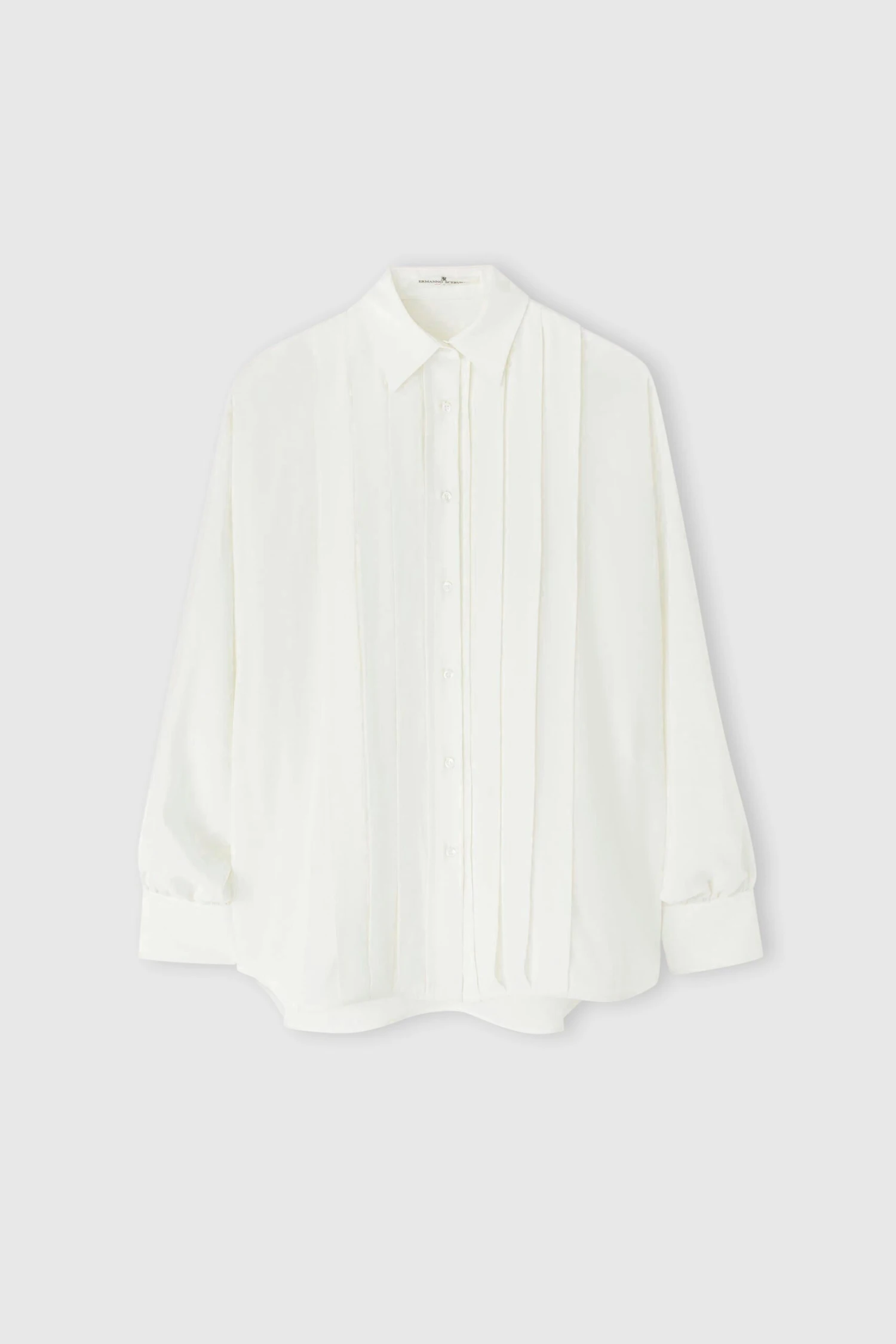ERMANNO SCERVINO Pure Silk Shirt With Front Pleats 3 ERMANNO SCERVINO Pure Silk Shirt With Front Pleats