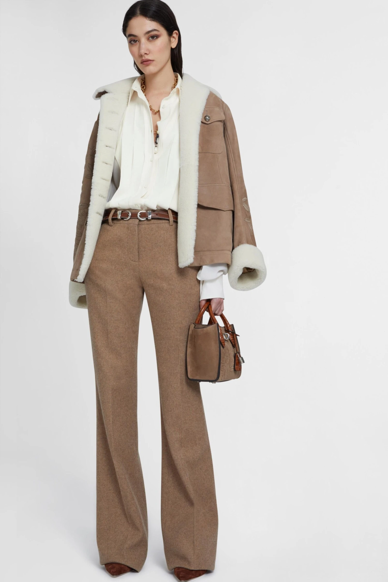 ERMANNO SCERVINO Pure Silk Shirt With Front Pleats 4 ERMANNO SCERVINO Pure Silk Shirt With Front Pleats - Image 2