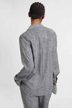 ERMANNO SCERVINO Viscose Shirt With Hand-applied Crystals And Herringbone Pattern In Shades Of Beige -Angelina Store D472K322CTZFY S4706 04 27622b4f f2fa 4786 b2d3 e0e6c0694dde