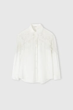 ERMANNO SCERVINO Stretch Silk Shirt With Lace