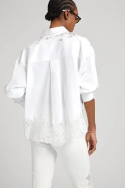 ERMANNO SCERVINO Cotton Shirt With Lace Detail -Angelina Store D472K358BQP 10601 05 df983130 3440 421f b2f9 a4e9b42ad5e5