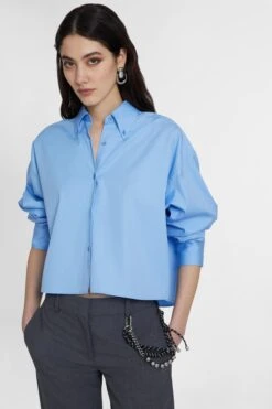 ERMANNO SCERVINO Pure Cotton Cropped Shirt -Angelina Store D472K366BQP 53930 03