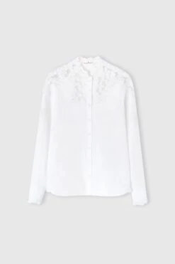 ERMANNO SCERVINO Poplin Shirt With Rebrode Lace